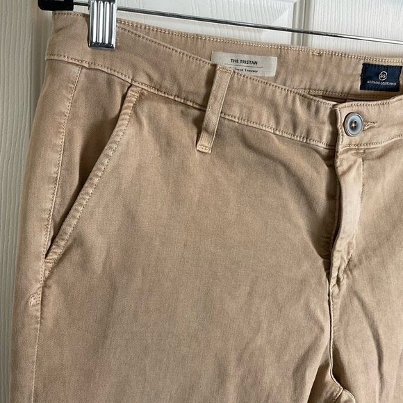 Ag Adriano Goldschmied Womens Khaki Pants tailored Trousers Size 28R - Picture 5 of 13